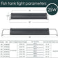 AQQA Aquarium Light,Full Spectrum LED Fish Tank Lights,12"-54" Adjustable Multi-Color White Blue Red Green LEDs with Extendable Brackets,14W-31W for Freshwater Plants (25W (32"-36"))