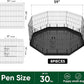PJYuCien Dog Playpen, 8 Panels 24’’H Dog Pens Indoor with Bottom Pad, Metal Foldable Pet Puppy Exercise Fence Crate Kennel, Better for Small Animals, Black