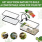 (Tank + Light + Filter + Filter Balls) Turtle Tank Kit, Turtle Tank Starter Kit,Bottom Drainage, Multi-Function Areas for Turtles, Crabs,Fishes, Amphibians,Reptiles.(15.75 x 8.64 x 8.64 Inch)