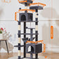 Taoqimiao Cat Tree, 68-Inch Cat Tree Cat Tower for Indoor Cats, Plush Multi-Level Cat Condo with 6 Scratching Posts, 2 Perches, 2 Caves,Hammock, 3 Pompoms,MS020SG Smoky Gray