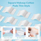 Square Cotton Pads for Face (1000 Count) - 100% Pure Cotton, Soft Lint-Free Makeup Remover Pads for Facial and Eye Use, Double-Sided Design to Save Water, Hypoallergenic (200 Thick & 800 Ultra-Thin)