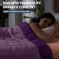 yescool Weighted Blanket for Adults (17 lbs, 48" x 72", Purple) Cooling Heavy Blanket for Sleeping Perfect for 110-130 lbs, Twin Size Breathable Blanket with Premium Glass Bead, Machine Washable