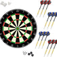 LinkVisions Dartboard with Staple-Free Bullseye, 18g Steel Tip Darts Set,12 Steel Tip Darts 18g, Dartboard Mounting Kits Included