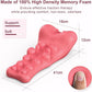 Neck and Shoulder Relaxer with Upper Back Massage Point, Cervical Traction Device Neck Stretcher for TMJ Pain Relief and Cervical Spine Alignment Chiropractic Pillow (Dark Pink)