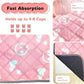 4 Pack Guinea Pig Bedding - Washable Guinea Pig Liners for C&C 2x1 Cage, Waterproof Reusable & Anti Slip Pee Pads Super Absorbent Mats for Small Animal Rabbit Hamster Rat (Pink, 28 x 14 Inch)
