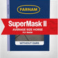 Farnam SuperMask II horse fly mask without ears, extended coverage, protects eyes from insects and debris, adjustable throat latch, Average Horse Size