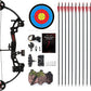 Compound Bow Archery for Youth and Beginner, Right Handed,19”-28” Draw Length,15-29 Lbs Draw Weight, 260 fps