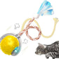 Interactive Cat Toy – Motion Activated Rolling Ball with LED Lights & 3 Play Modes & Two Different Tails - Best Toy for Indoor Cats & Kittens to Stay Active and Stimulate Hunting Instinct (Yellow)