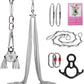 Aerial Silks Kit & Aerial Yoga Hammock - 11Yd Premium Fabric Hardware - Easy Setup for Flying Yoga, Aerial Swing & Fitness - Supports Up to 14ft Rigging