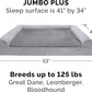 Furhaven Orthopedic Dog Bed for Large Dogs w/ Removable Bolsters & Washable Cover, For Dogs Up to 125 lbs - Plush & Suede Sofa - Gray, Jumbo Plus/XXL