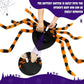 OurWarm Dog Halloween Costume for Large Dogs, 64 LED Furry Giant Dog Spider Costume Funny Pet Halloween Costumes for Big XL Large Breed Pet Party Cosplay Decor(Orange)