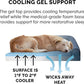 Furhaven Cooling Gel Dog Bed for Medium/Small Dogs w/ Removable Bolsters & Washable Cover, For Dogs Up to 35 lbs - Plush & Almond Print L Shaped Chaise - Blue Almonds, Medium
