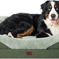 EHEYCIGA Memory Foam XXL Dog Bed for XLarge Sized, Extra Large Orthopedic Dog Sofa with Sides and Waterproof Liner, Washable Bolster Pet Couch with Removable Cover, 52x41x8 Inch, Green