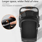 Pet Stroller with 3 Wheels for Small/Medium Pets, Portable Travel Foldable Carrier Jogger for Dog Cat Puppy Kitty, Rear Wheel Breaks, Storage Basket, Visible Mesh with Weather Cover (Black)