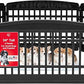 IRIS USA 24" 6-Panel Puppy Playpen, 61 x 61 x 24, Puppy Fence, Dog Playpen, Dog Play Pen Indoors, Pet Fence, Puppies/Small Dogs, Black
