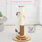 Made4Pets Cat Scratching Post Premium Sisal Cat Scratcher Kitten Toys for Indoor Kittens 28.3" Tall Cat Tower Scratch Post Cat Tree Wooden Interactive Ball Track Cat Toy with Hanging Ball, Beige