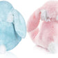 My OLi Bunny Stuffed Animal Pack of 2 Plush Rabbit 7in Stuffed Bunny with Floppy Ear Bedtime Friend Soft Toy Gifts for Girls Boys Kids, Pink & Blue
