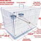 Large Portable Durable Metal Travel or Veterinary Easy Collapsable Parrot Bird Carrier Beaks Proof Carrier Cage Easy Clean Pull Out Tray Stainless Steel Feeder Bowls Natural Wooden Perch