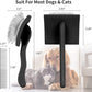 Slicker Brush for Dogs, Long Pin Dog Grooming Brush for Goldendoodles, Poodles, Doodles, Includes Pet Comb & Undercoat Rake, Perfect for De-Shedding, Dematting & Reducing Tangles. Large, Black