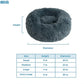 Best Pet Supplies Round Donut Dog Bed with Plush Faux Fur Fabric, Calming, Anti-Anxiety Cushion for Indoor Pets, Slip-Resistant Base, Soft Ergonomic Support - Gray, 24x24x7''