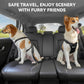 Pawaboo 2Pack Dog Seatbelt for Car, 3-in-1 Dog Car Seat Belt Bungee,Shockproof Dogs Tether for Car with Buckle & Hook Latch, Adjustable Reflective Dog Car Harness Leash with 360° Lockable Buckle,Black