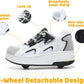 Wooowyet Roller Skate Shoes for Kids Boys Girls Rechargealbe Wheels Sneakers Fashion Roller Wheeled