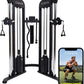 Centr Home Gym Functional Trainer - Multifunctional Cable Machine Home Gym System - Workout Weight Machine for Strength Training - Full Body Compact Exercise & Fitness Equipment Set