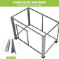 GUTINNEEN Chew Proof Dog House with Metal Iron Frame Outdoor Dog Kennel for Small Medium Large Indoor Dog Cage (33.5" L,Brown Color)