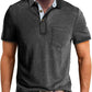 Men's Casual Polo Shirts Classic Button Basic Short Sleeve Shirt Solid Color Cotton Tees Golf Stylish Tops