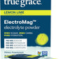 True Grace ElectroMag - 16 Stick Packs - Lemon Lime - Electrolyte Powder for Rapid Hydration - Sodium, Potassium, Magnesium & Cordyceps - Zero Sugar & Carbs - Non-GMO - 16 Total Servings