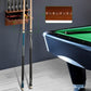 Wall Mount Pool Stick Holder - Billiards Pool Cue Rack Hardwood Pool Cue Set Holder for 6 Cues Sticks Storage Pool Table Accessories Equipment Organizer