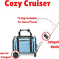 Airline Approved Expandable Premium Pet Carrier on Wheels- Two Sided Expandable Rolling Carrier- Designed for Dogs & Cats- Extra Spacious Soft Lined Carrier! - Light Blue