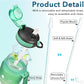 Enerbone Water Bottle, Leakproof BPA & Toxic Free, Motivational Water Bottle with Times to Drink and Straw, Fitness Sports Water Bottle with Strap for Office, Gym, Outdoor Sports