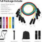 WHATAFIT Resistance Bands, Exercise Bands，Resistance Bands for Working Out, Work Out Bands with Handles for Men and Women Fitness, Strength Training Home Gym Equipment