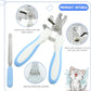 Pet Grooming Kit with Slicker Brush Bath Massage Glove Brush Pet Shedding Comb Nail Clipper Trimmer 6 Piece Set for Rabbit Kitten Guinea Pig Cat Chinchilla Ferret Small Animals