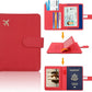 Melsbrinna Rfid Passport Holder for Travel women/Men, Cute Passport Wallet Rfid Blocking Card Slots, Rfid Passport Cover/CaseTravel Wallet, Passport Book Holder (1, Red4)