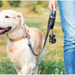 Petmolico Dog Poop Bag Holder Leash Attachment, Dog Waste Bag Dispenser Zippered Pouch, Fits Any Dog Leash, Includes Free Roll of Dog Bags, Poop Bag Dispenser - 2 Packs (White Daisy)