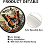 Lygond Metal Sign Tin Sign Circular Stained Glass Butterfly Bar Signs for Home Decor for Yard 12×12 Inches