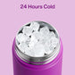 Insulated Water Bottle with Straw Stainless Steel Water Bottle, Leak-Proof, BPA-Free, Double Wall Vacuum Keeps Cold for 24 Hours for Sports, Travel, School (26 oz, Bright Magenta)