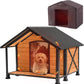 Outdoor Dog House Insulated Large Dog Kennel with Liner for Winter, Heated Dog House 100% Insulated & All-Around Iron Frame