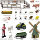82PCS Farm Animals Toys Set Comes with Tractor Trailer, Windmill, Farmer, Fence - Playset for Kids Toddlers Boys Girls 5+ Years Old