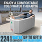 XXL Cold Plunge Tub for Athletes, Compatible with Water Chillers, 224-Gallon Inflatable Ice Bath Tub with Insulated Lid, Thermometer, Water-Absorbent Mat, Portable Ice Pod for Cold Water Therapy
