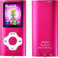 Mymahdi MP3 Player Portable Music Player, 1.8 Inch LCD Screen with Video/Voice Record/FM Radio/E-Book/Photo Viewer, Max Support 64GB Pink