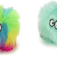 SmartyKat (2 Count Fuzzy Friends Plush Catnip Ball Cat Toys - Rainbow/Turquoise, 2 Count