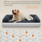 Feandrea Dog Bed, Orthopaedic Dog Sofa Bed for Medium and Large Dogs, Waterproof Ped Bed with Removable Washable Cover, 42 x 31.5 x 9 Inches, Dark Gray UPGW233G02
