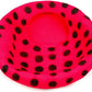 Woolygon Premium Felt Cat Cave Bed - Polka Dot Series - Wool Kitty Beds Handcrafted Kitten Caves Bed for Indoor Cats - Eco-Friendly Merino Wool, Foldable Cat Hideaway Cat Houses (Red/Black Dots)