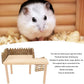 Tnfeeon Hamster with Climbing Ladder, Guinea Pig Toys Chinchilla Perch Cage Accessories Toy Wooden Play Gym Stand for Hamsters Squirrel Guinea Pig