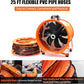dreamdragon 8" High-Velocity Portable Utility Blower Fan, Industrial Exhaust Fan with 25ft Flexible Duct Hose, 3150 RPM Low-Noise Ventilator for Basements, Workshops, Warehouses, and Confined Spaces