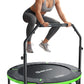 BCAN 40"/48" Foldable Mini Trampoline, Rebounder Trampoline for Adults, U/T Shape Adjustable Foam Handle, Exercise Rebounder for Adults Indoor/Garden Workout, Max Load 330lbs/440lbs