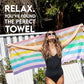 Dock & Bay Beach Towel - Quick Dry, Sand Free - Compact, Lightweight - 100% Recycled - Includes Bag - Summer - Unicorn Waves - Large (160x90cm, 63x35)